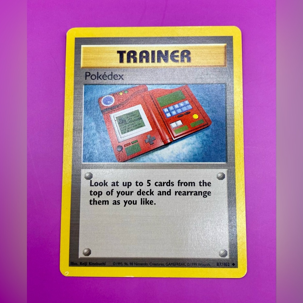 POKÉMON POKÉDEX TRAINING CARD; RARE; 87/102; Untouched; Excellent Condition.